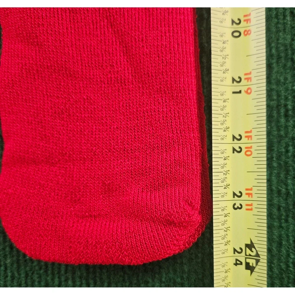 Lot of 8 Pair Red Athletic Crew Socks Sports Work‎ Casual Adult Size